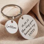 The day you became my Daddy personalised keyring