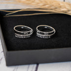 No Mourners No Funerals ring set sterling silver adjustable wrap ring