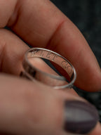 BREATHE SLOW DOWN & Let go adjustable sterling silver wrap ring
