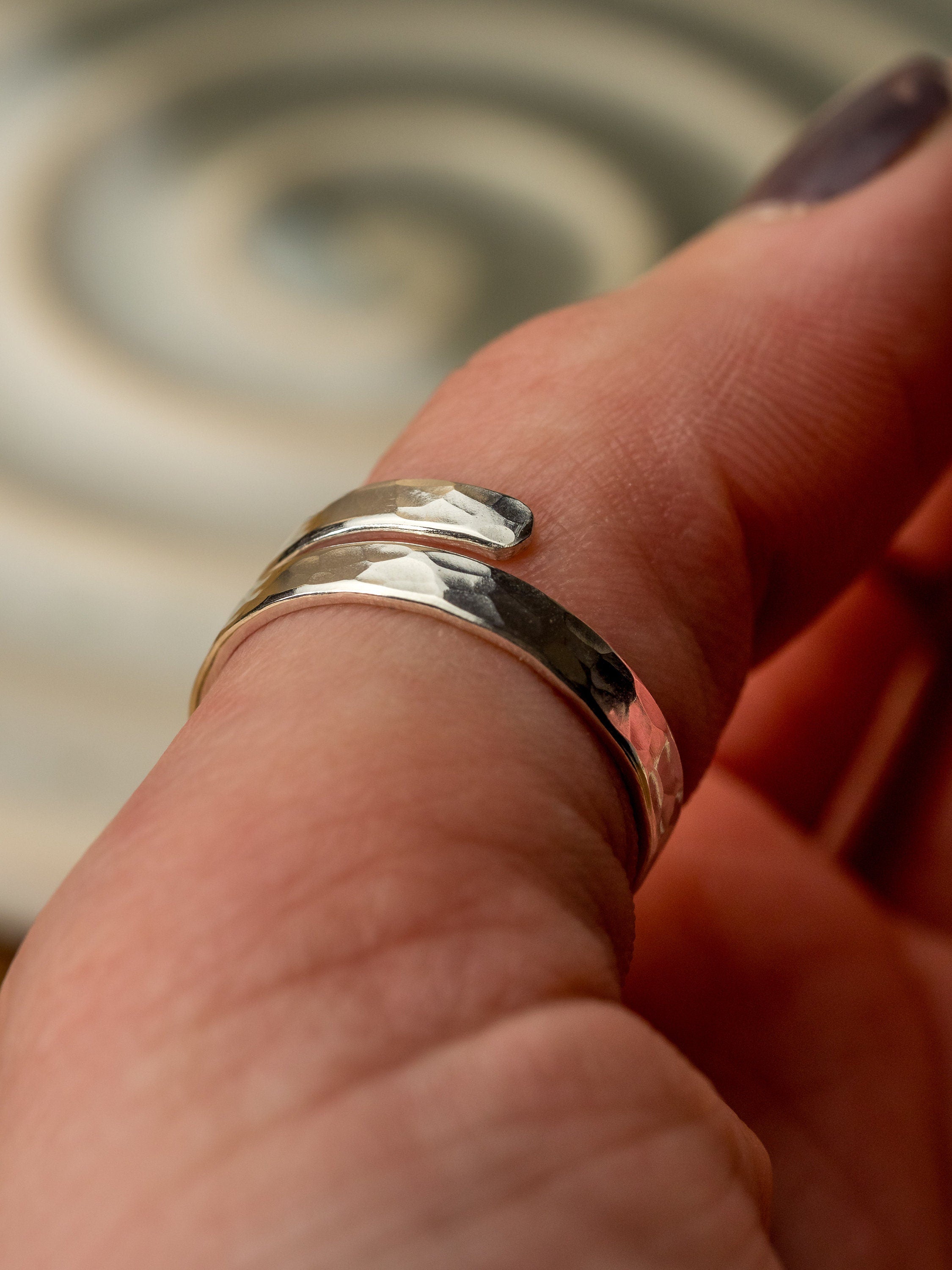 Bestie Sterling Silver Adjustable Wrap Ring