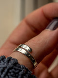 Music note Sterling song lyrics adjustable wrap ring