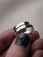 Secret Message Tiny Heart Sterling Silver Adjustable Wrap Ring