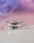 I love you Mummy Sterling Silver adjustable wrap ring