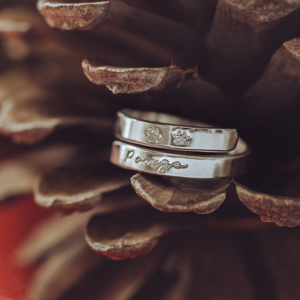 Pet Name Sterling Silver personalised wrap ring