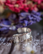 Mum Floral Design Sterling Silver Adjustable Wrap Ring