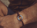 Personalised Mens Real Brown Leather Bracelet