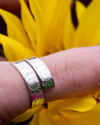 Sunflower Sterling Silver adjustable wrap ring
