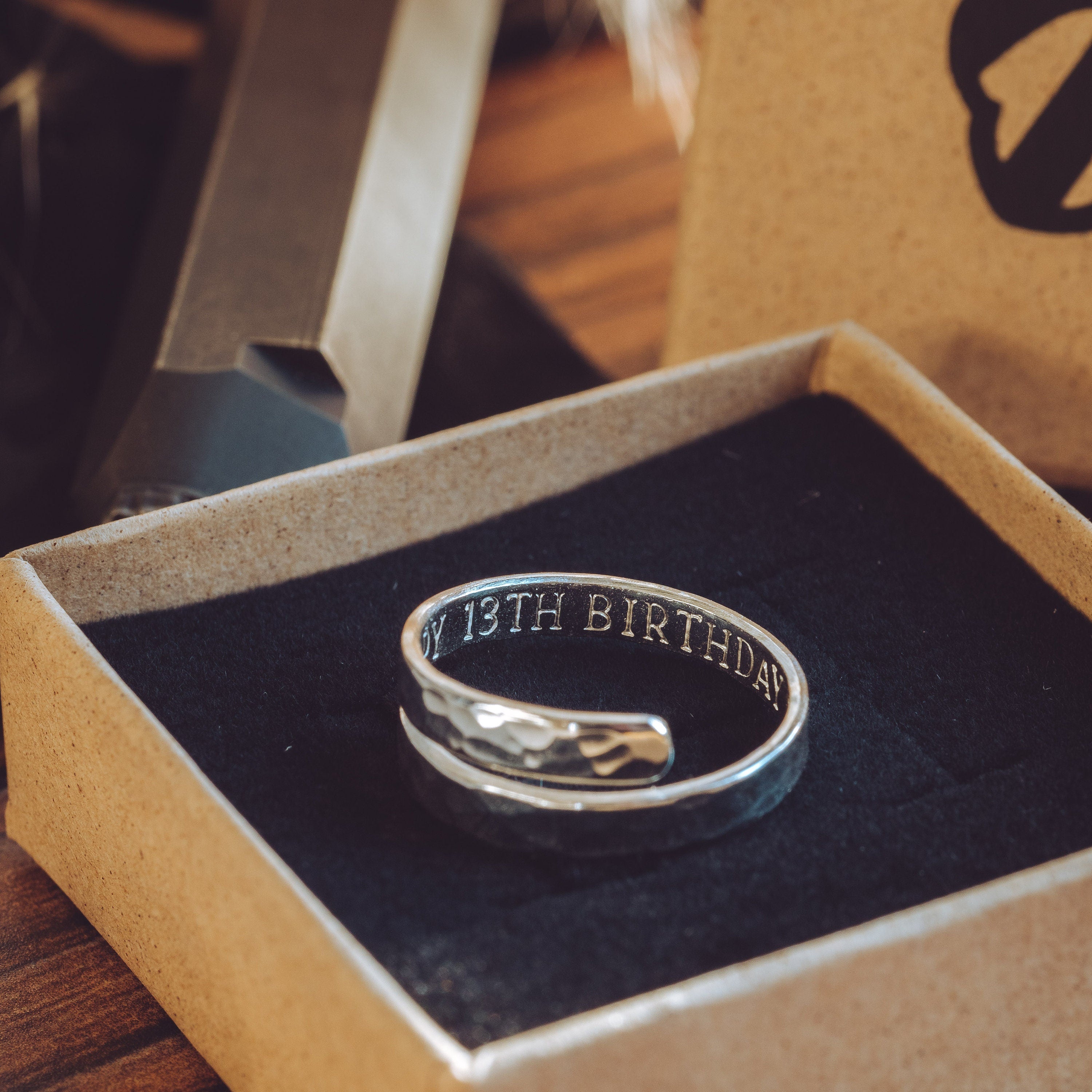 13th Birthday Sterling Silver Adjustable Wrap Ring