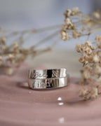 Bee kind Sterling Silver adjustable wrap ring