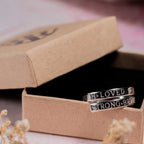 I am strong worthy capable enough loved Sterling Silver adjustable ring