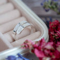 Butterfly Design Personalised Sterling Silver Adjustable Wrap Ring