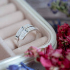 Butterfly Design Personalised Sterling Silver Adjustable Wrap Ring