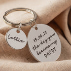 The day you became my Daddy personalised keyring