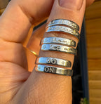 Let them, let me  Sterling Silver adjustable ring