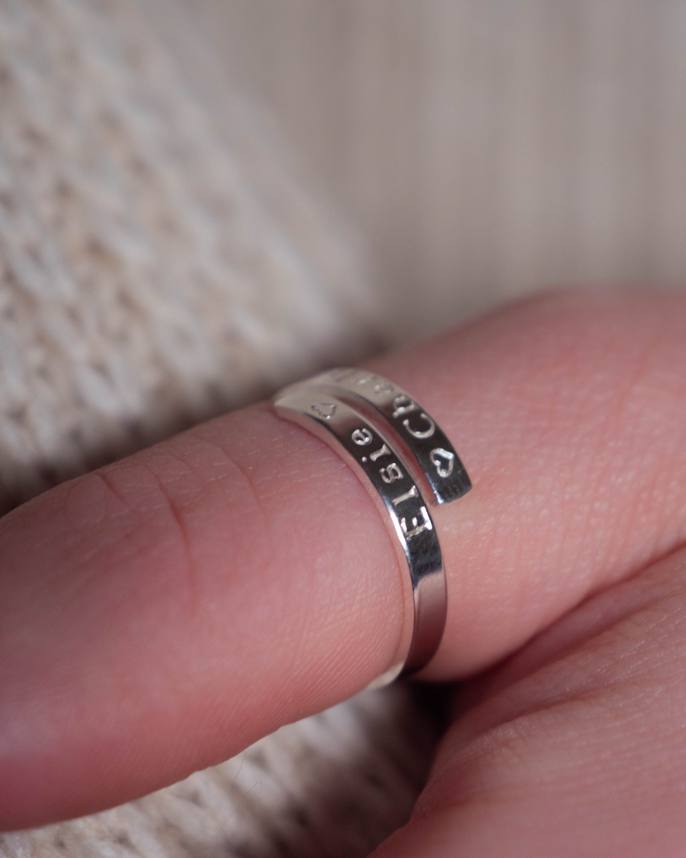 Mummy and Me Sterling Silver set of 2 adjustable wrap rings