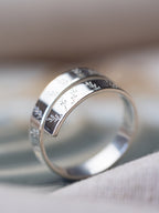 Leaf design Sterling Silver adjustable wrap ring