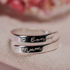 Bonus Mum Sterling Silver Adjustable Wrap Ring