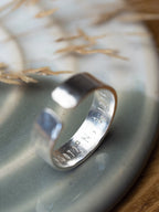 Men’s coordinates secret message Sterling Silver adjustable open ring