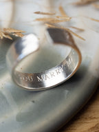 Will you marry me? Mens Sterling Silver adjustable open ring