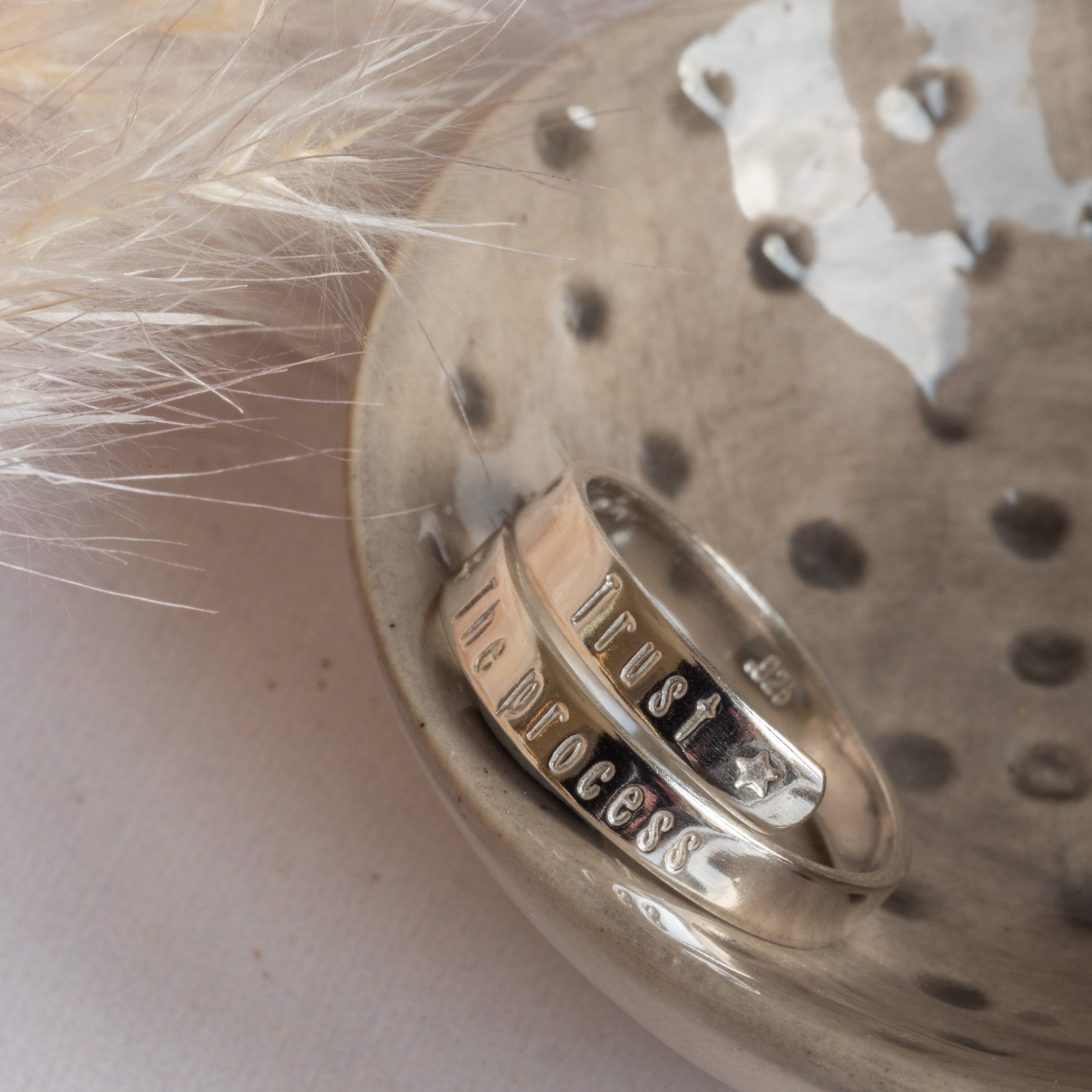 Trust the Process Sterling Silver Adjustable Wrap Ring