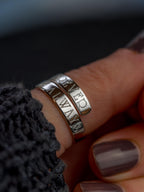 Forever & Always Personalised Sterling Silver Adjustable Wrap Ring