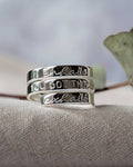Inhale Exhale You Got This Sterling Silver Adjustable triple Wrap Ring