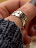 Leaf design Sterling Silver adjustable wrap ring