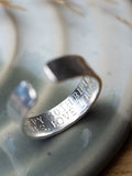 Men’s Happy birthday secret message Sterling Silver adjustable ring
