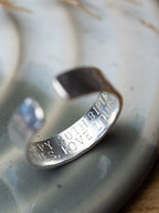 Men’s Happy birthday secret message Sterling Silver adjustable ring