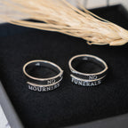 No Mourners No Funerals ring set sterling silver adjustable wrap ring