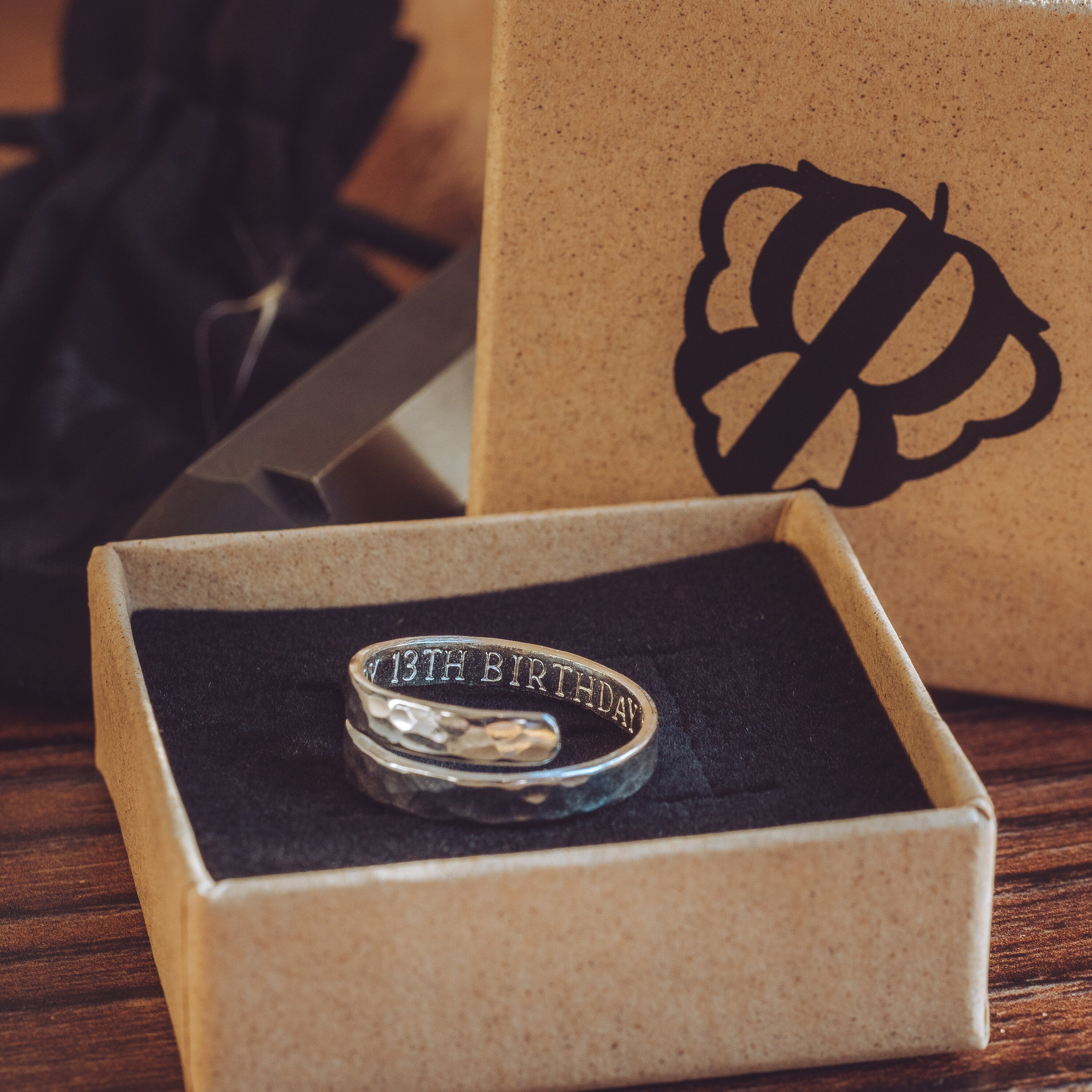 13th Birthday Sterling Silver Adjustable Wrap Ring