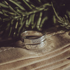 Space Theme Personalised Sterling Silver Adjustable Wrap Ring