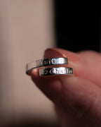 Name & Roman Numerals Sterling Silver Adjustable Wrap Ring