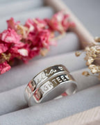 18th Birthday Sterling Silver wrap around adjustable ring