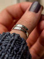 Custom Name Sterling Silver Dainty Adjustable Wrap Ring