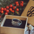 Christmas Personalised Sterling Silver Adjustable Wrap Ring