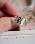 Courage above fear Sterling Silver adjustable wrap ring