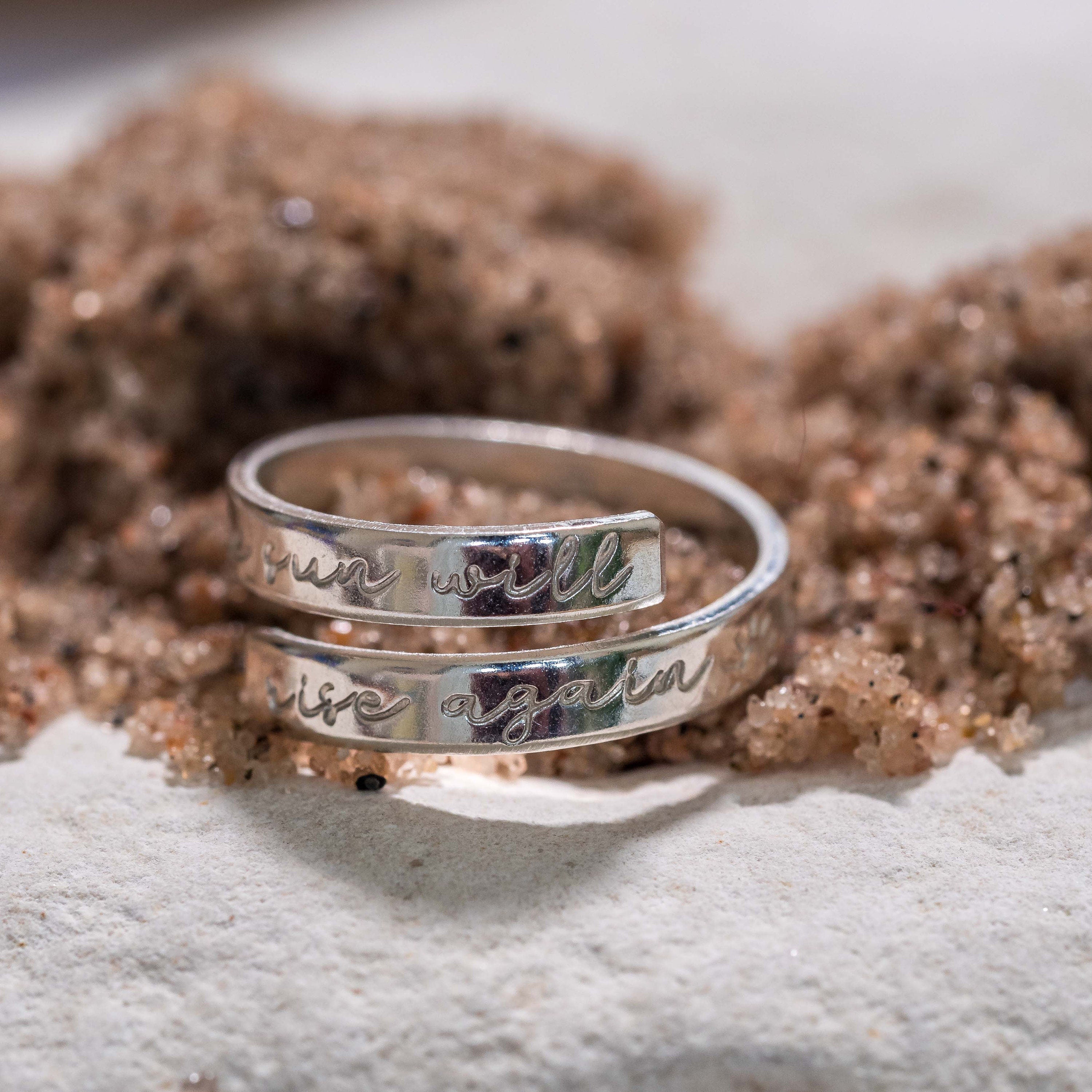 Personalised toe ring Sterling Silver wrapped adjustable summer band 925 ladies womens gift present birthday holiday jewellery beach