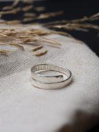Hidden Message Sterling Silver Adjustable Wrap Ring
