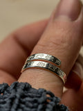 Paw Print Pet Name Sterling Silver Adjustable Wrap Ring