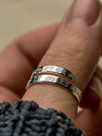 Paw Print Pet Name Sterling Silver Adjustable Wrap Ring