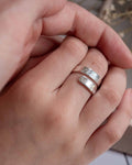 Girls Sterling Silver adjustable wrap ring personalised