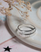 Sixteenth Birthday Custom Sterling Silver Adjustable Wrap Ring
