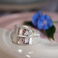 Floral Design Sterling Silver Adjustable Wrap Ring