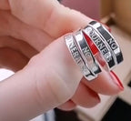 No Mourners No Funerals ring set sterling silver adjustable wrap ring