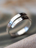Paw Print Pet Name Sterling Silver Adjustable Wrap Ring