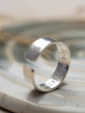 Men’s coordinates secret message Sterling Silver adjustable open ring