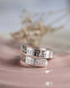 Always look on the bright side Sterling Silver adjustable wrap ring