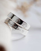Paw prints sterling silver adjustable wrap ring
