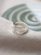Echinacea Sterling Silver Adjustable Wrap Ring